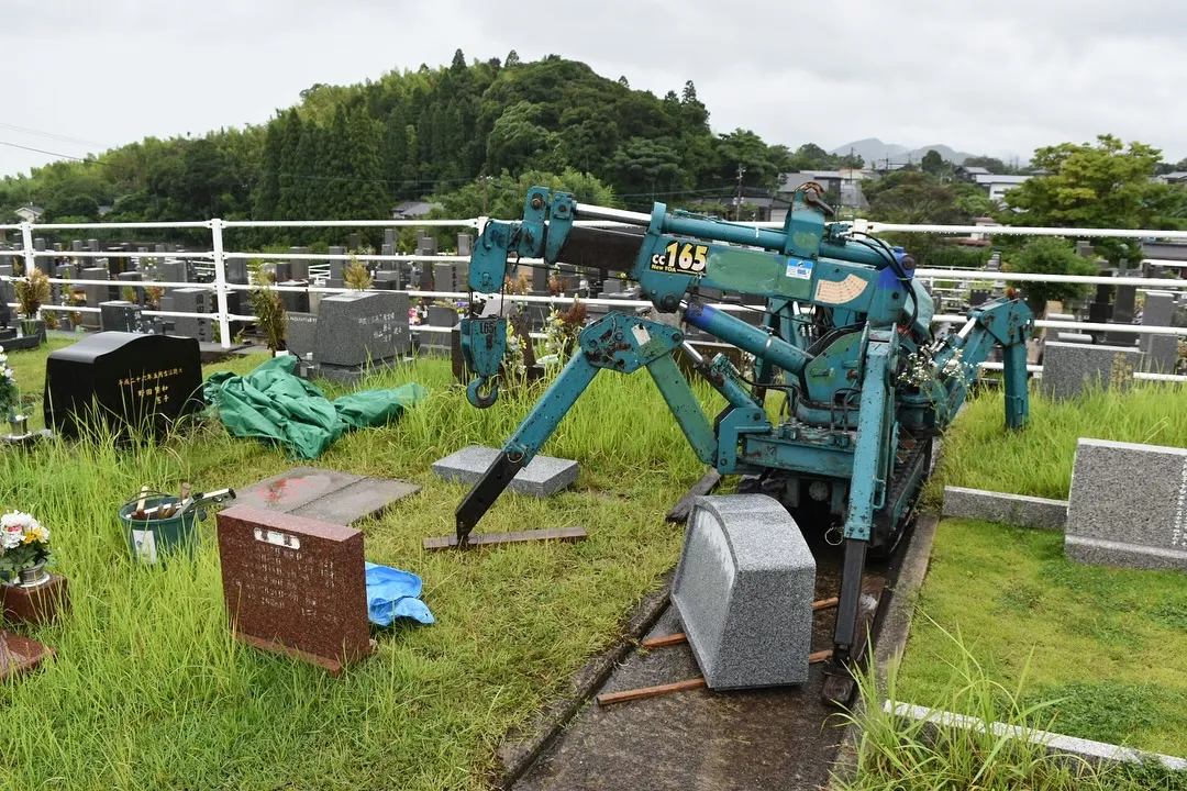 鹿児島市内にて芝生墓所工事の進捗投稿です🪦